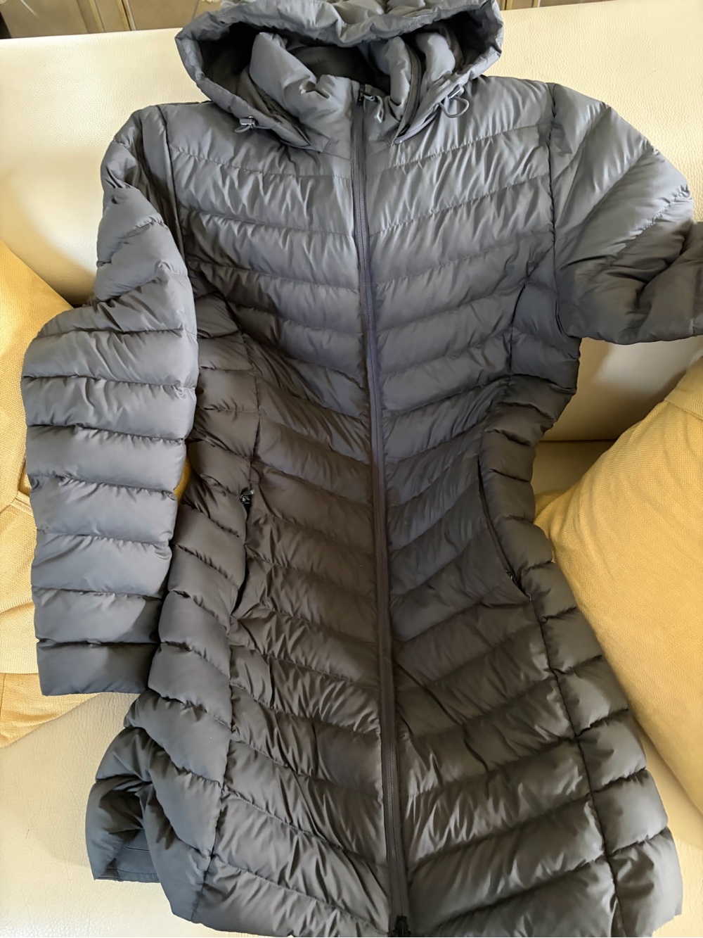 Patagonia Hooded Packable Puffer Coat - Gray